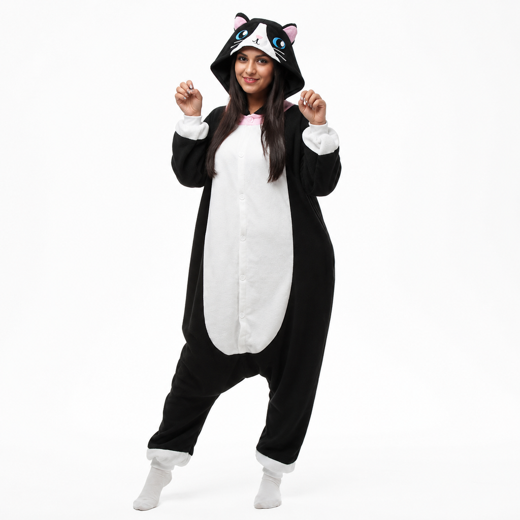 Black Cat Kigurumi Onesie - hero