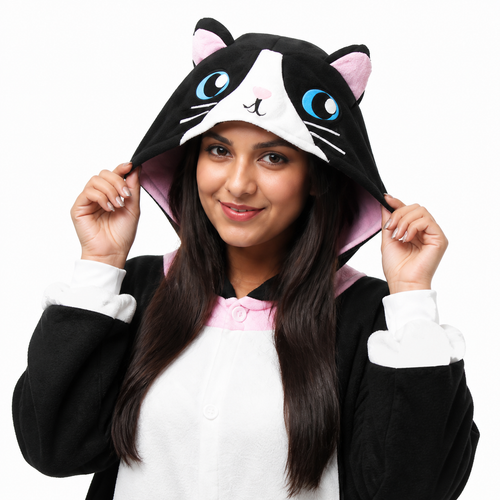 Black Cat Kigurumi Onesie - product detail