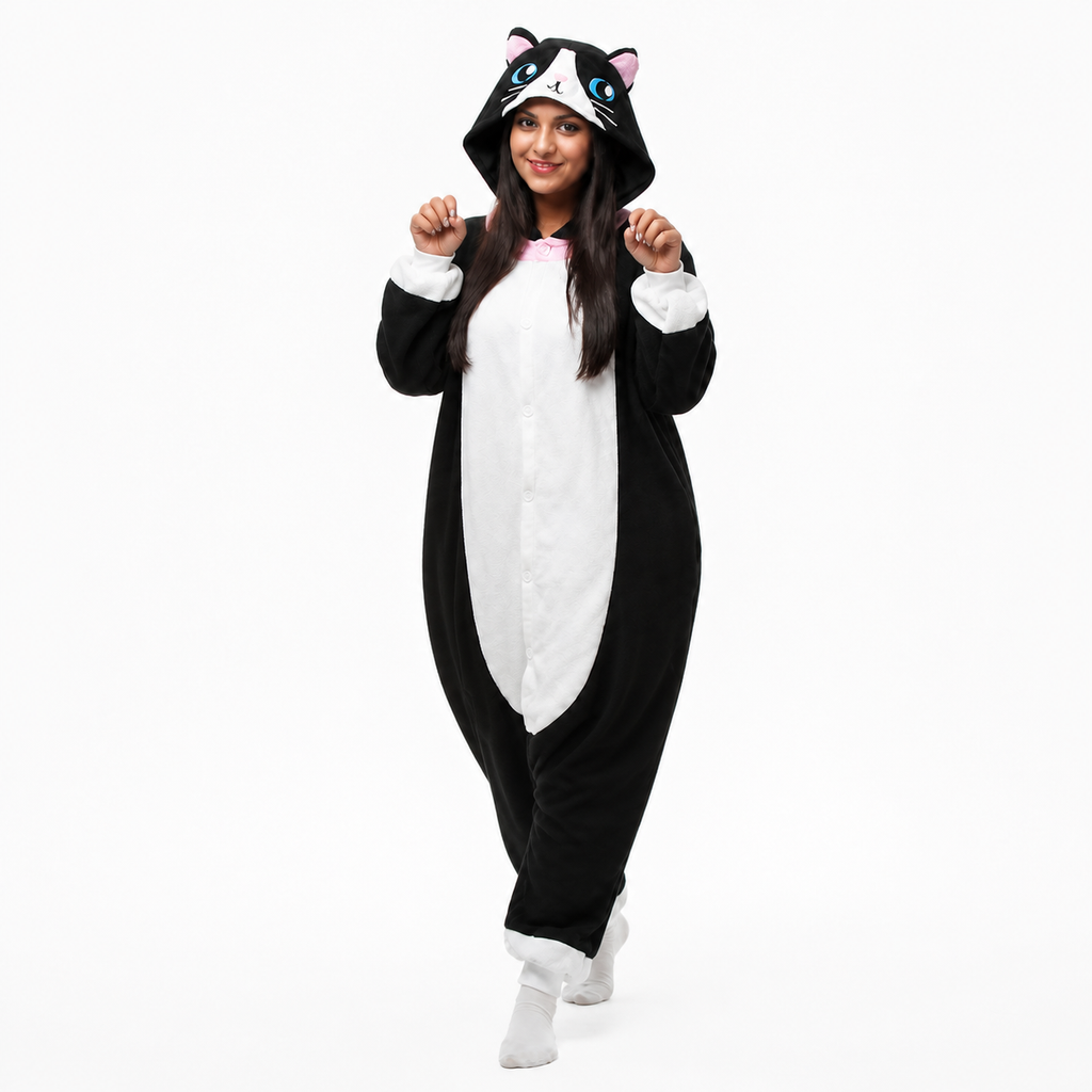 Black Cat Kigurumi Onesie - product detail