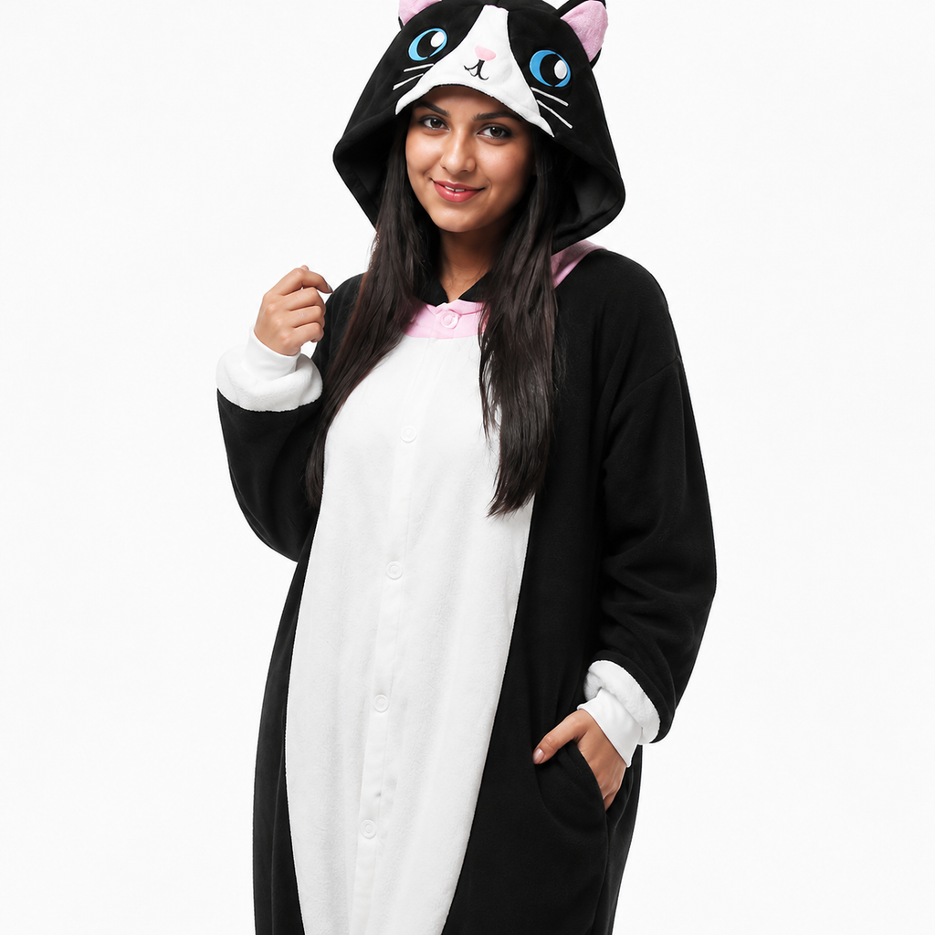 Black Cat Kigurumi Onesie - product detail