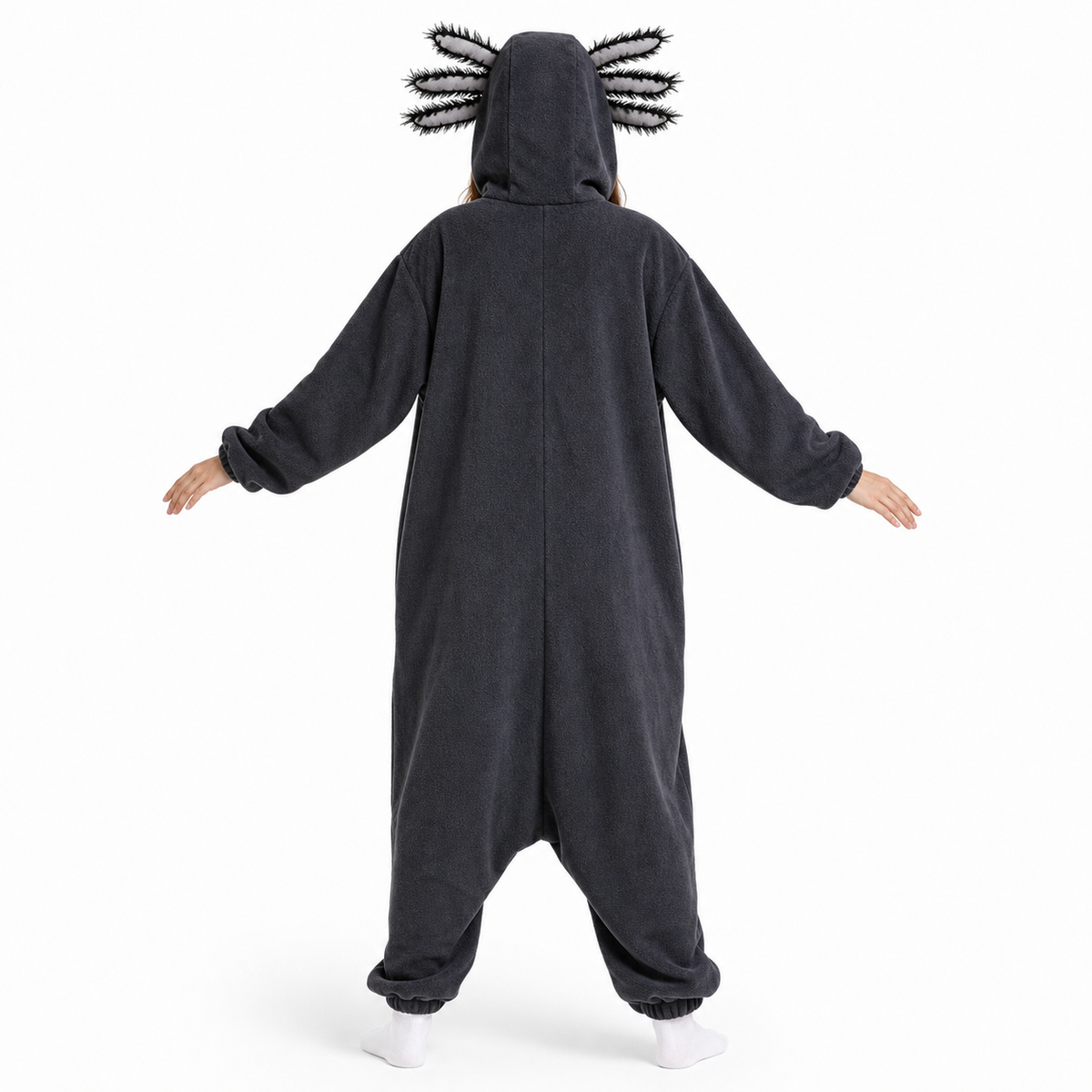 Black Gray Axolotl Kigurumi Onesie - product detail