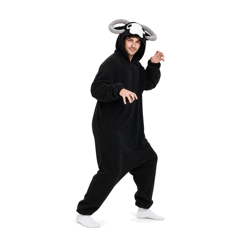 Black Ram Kigurumi Onesie - product detail