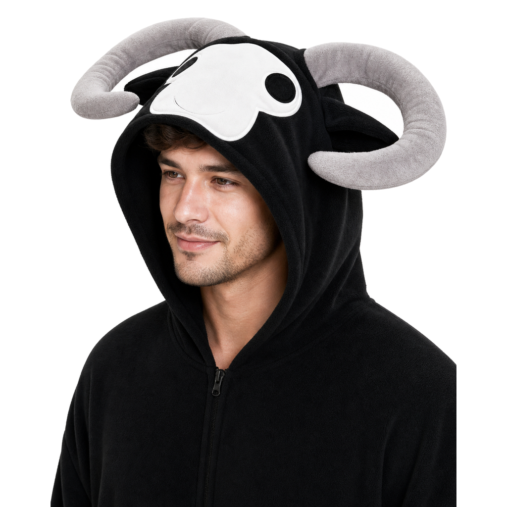 Black Ram Kigurumi Onesie - product detail