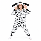 Black White Dalmatian Kigurumi Onesie - hero