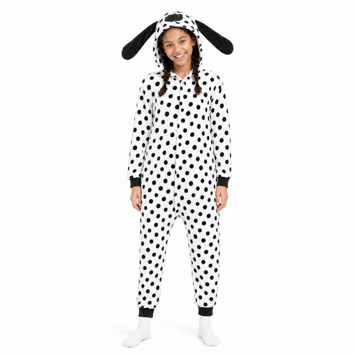 Black White Dalmatian Kigurumi Onesie - product detail