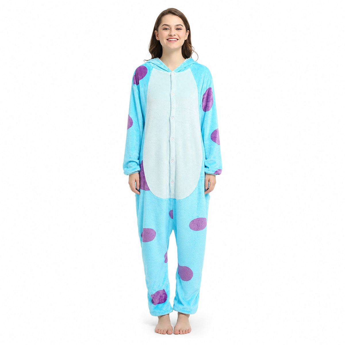 Blue Purple Monster Kigurumi Onesie product detail 4