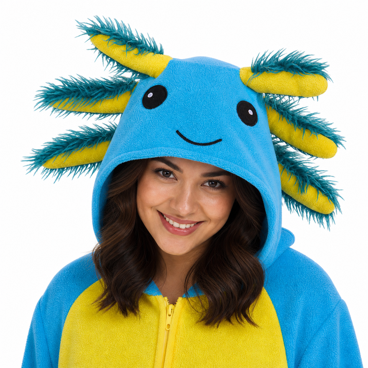 Blue Yellow Axolotl Kigurumi Onesie - product detail