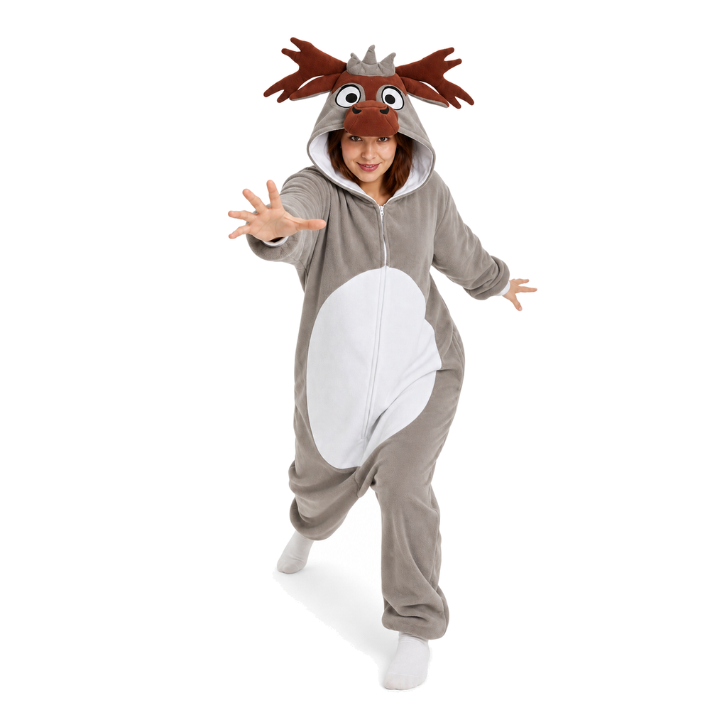 Gray Moose Kigurumi Onesie - product detail