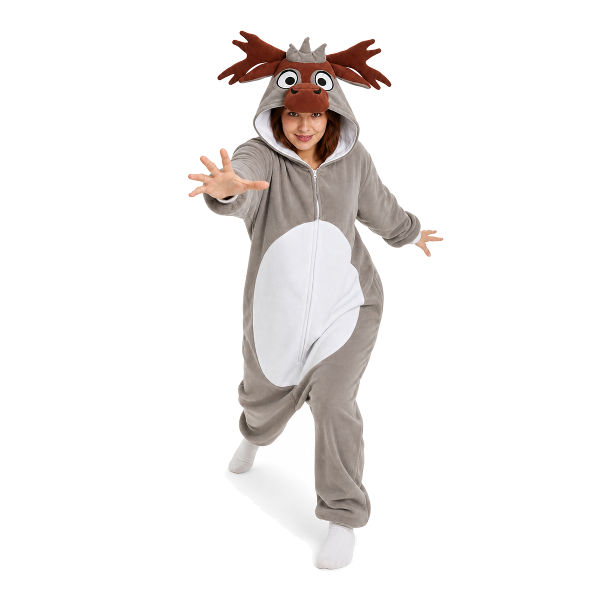 Gray Moose Kigurumi Onesie - product detail
