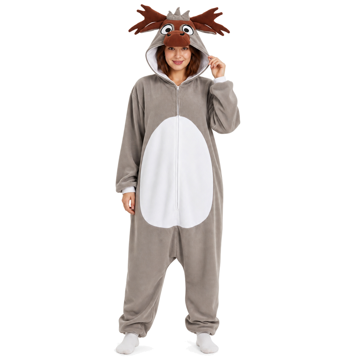 Gray Moose Kigurumi Onesie - product detail