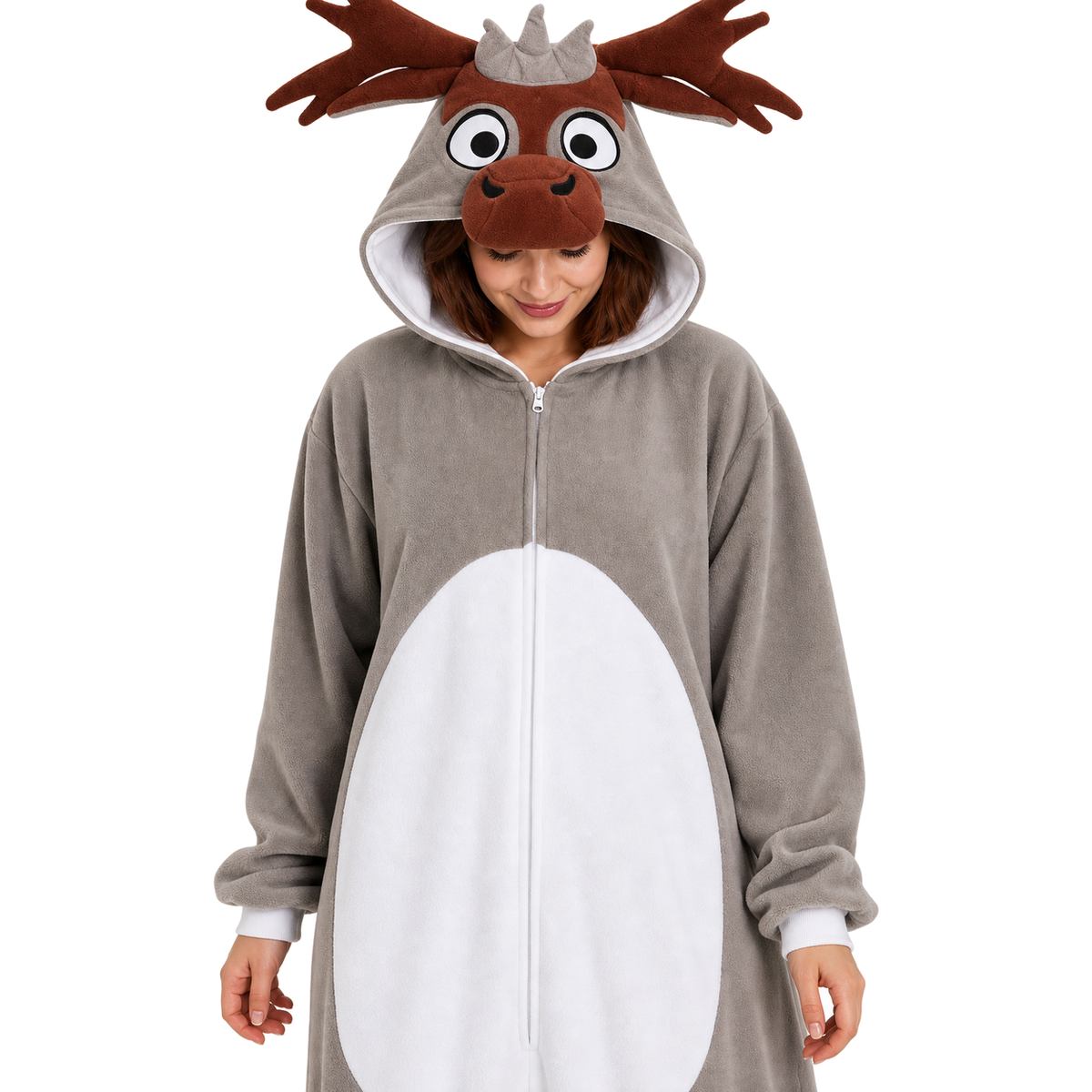 Gray Moose Kigurumi Onesie - product detail