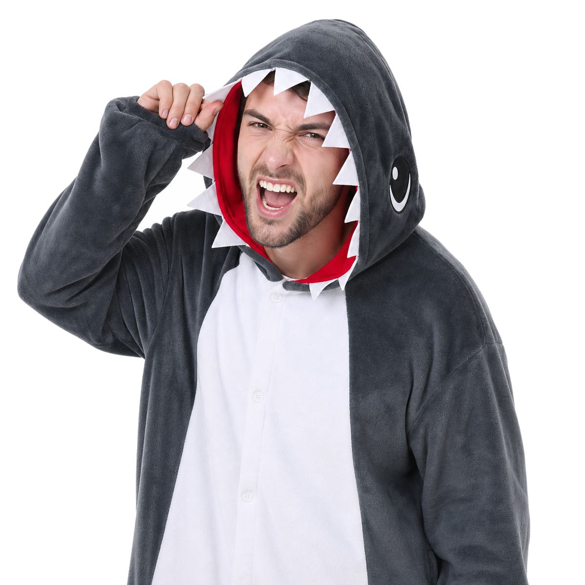Gray Shark Kigurumi Onesie - product detail
