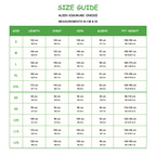 Green Alien Kigurumi Onesie - size guide