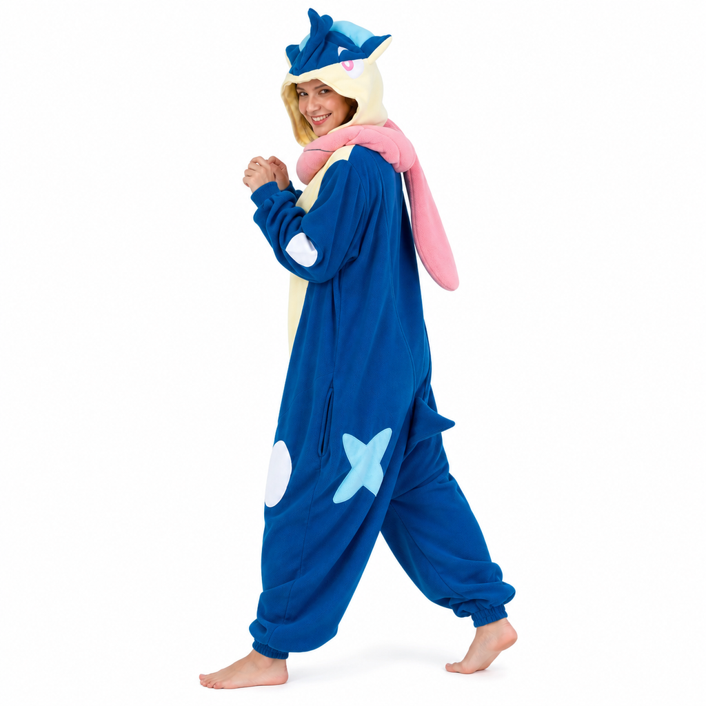 Greninja Kigurumi Onesie — 06-side-clawing.png