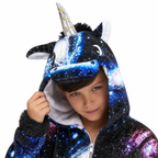 Kids Black Galaxy Pegasus Kigurumi Onesie product detail 2
