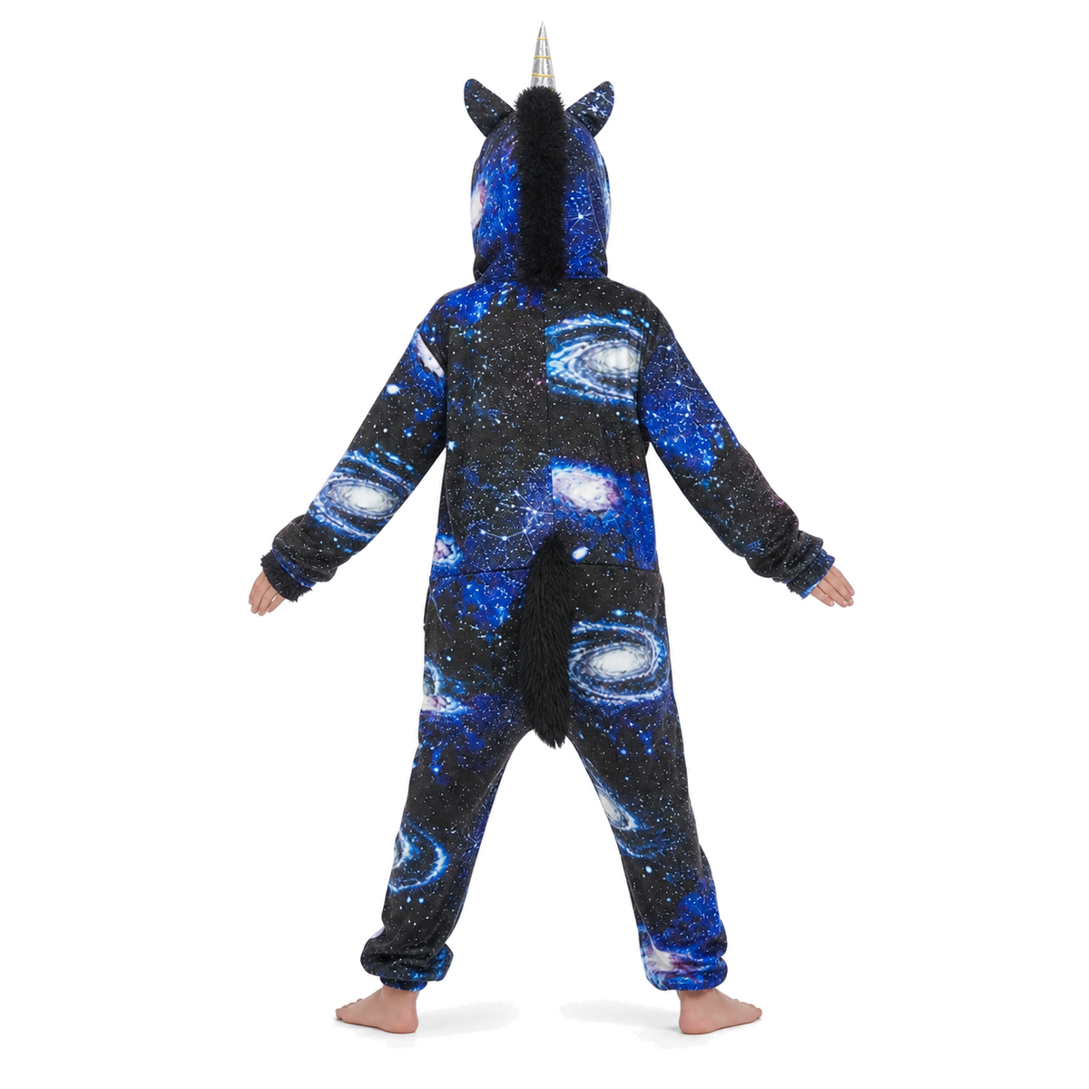 Kids Black Galaxy Pegasus Kigurumi Onesie product detail 7