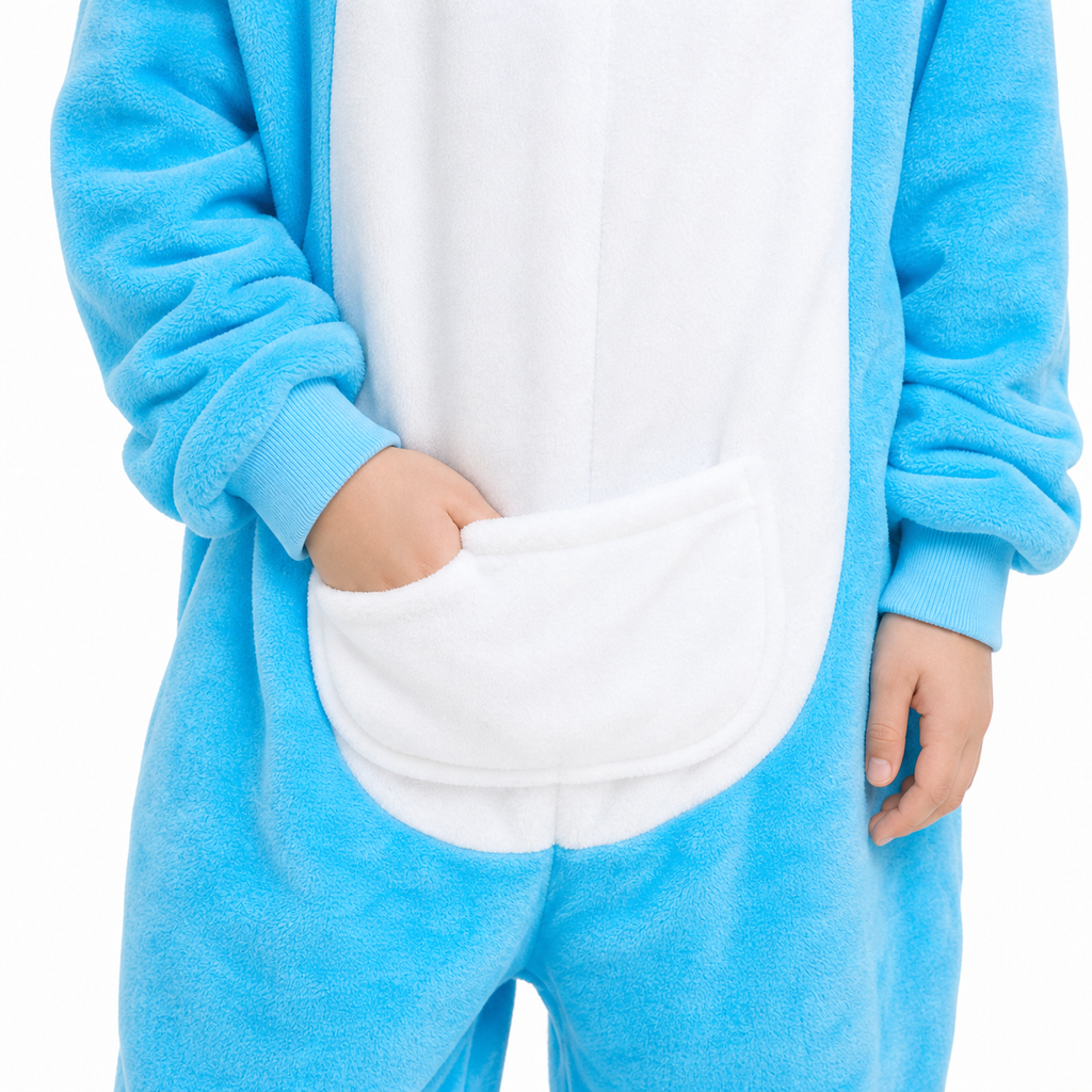 Kids Blue Cat Kigurumi Onesie product detail 5