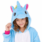 Kids Blue Rainbow Pegasus Kigurumi Onesie product detail 2