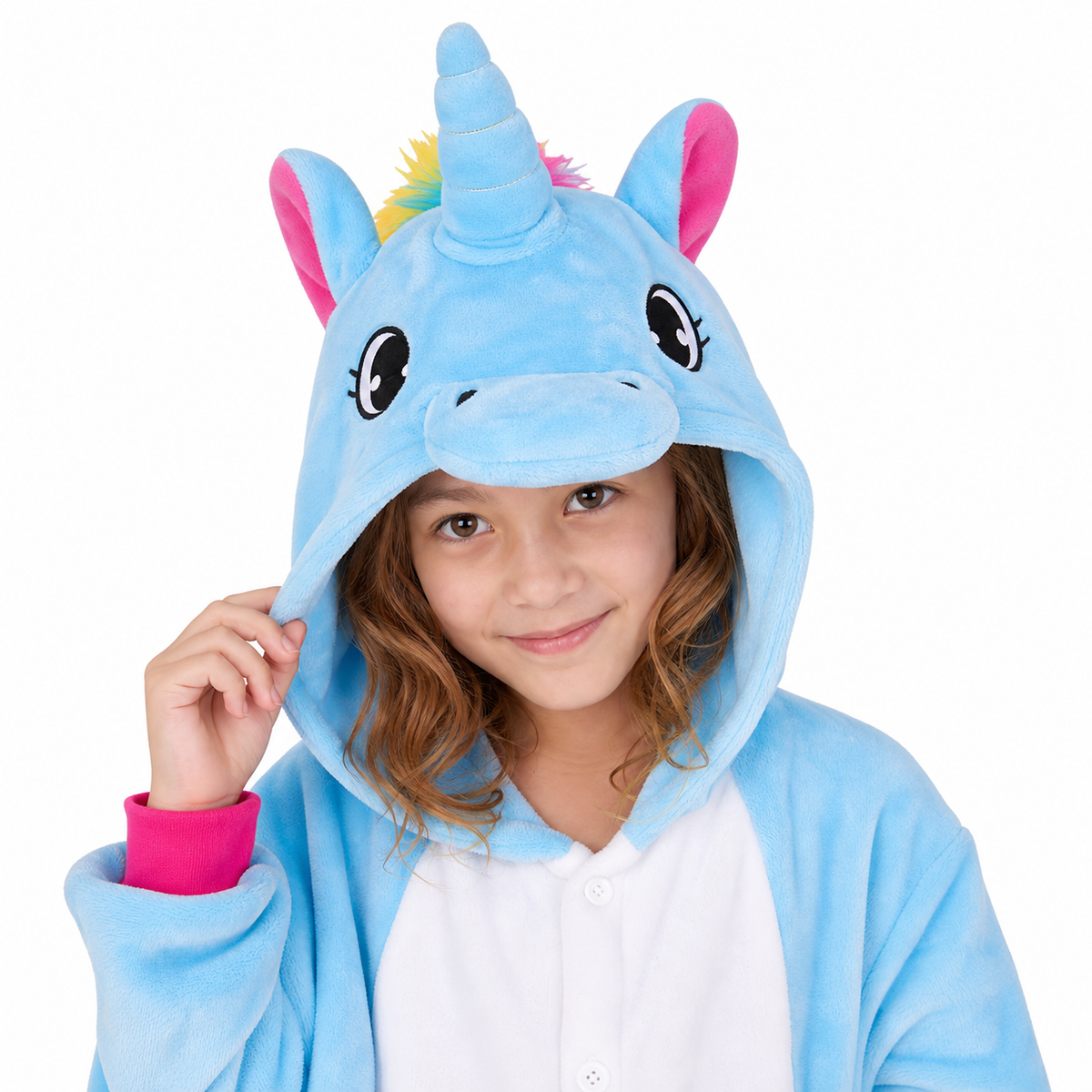 Kids Blue Rainbow Pegasus Kigurumi Onesie product detail 2