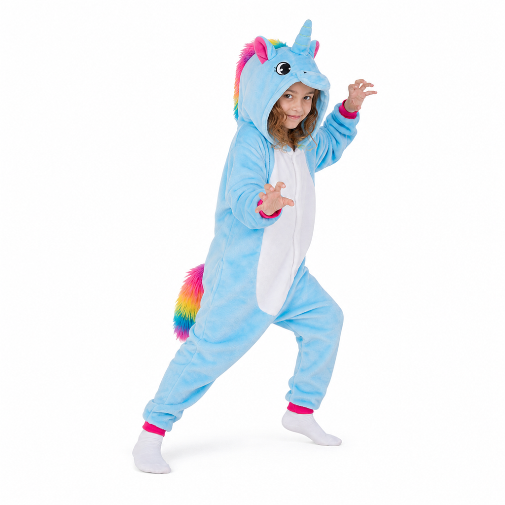 Kids Blue Rainbow Pegasus Kigurumi Onesie product detail 6