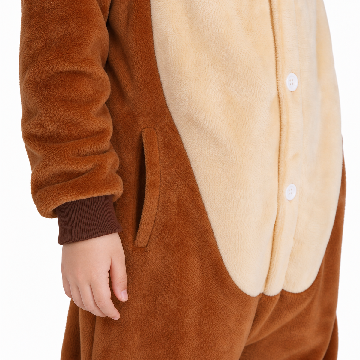Kids Brown Lion Kigurumi Onesie product detail 5