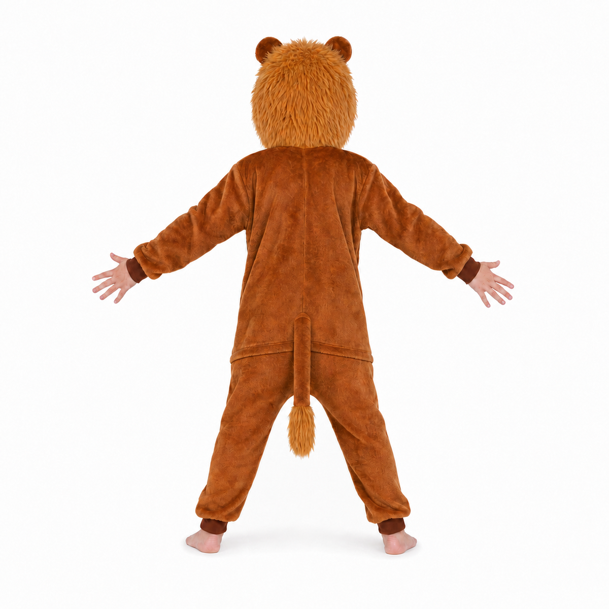 Kids Brown Lion Kigurumi Onesie product detail 7
