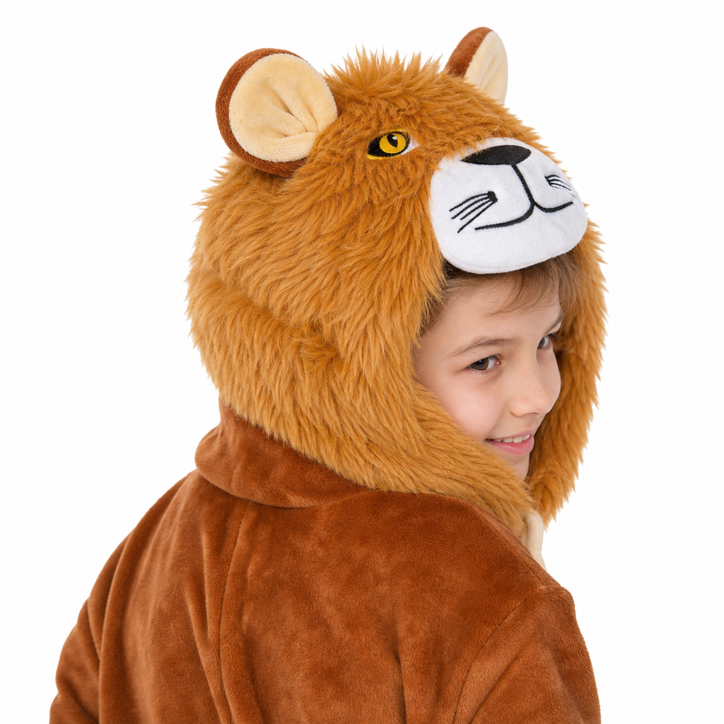Kids Brown Lion Kigurumi Onesie product detail 8