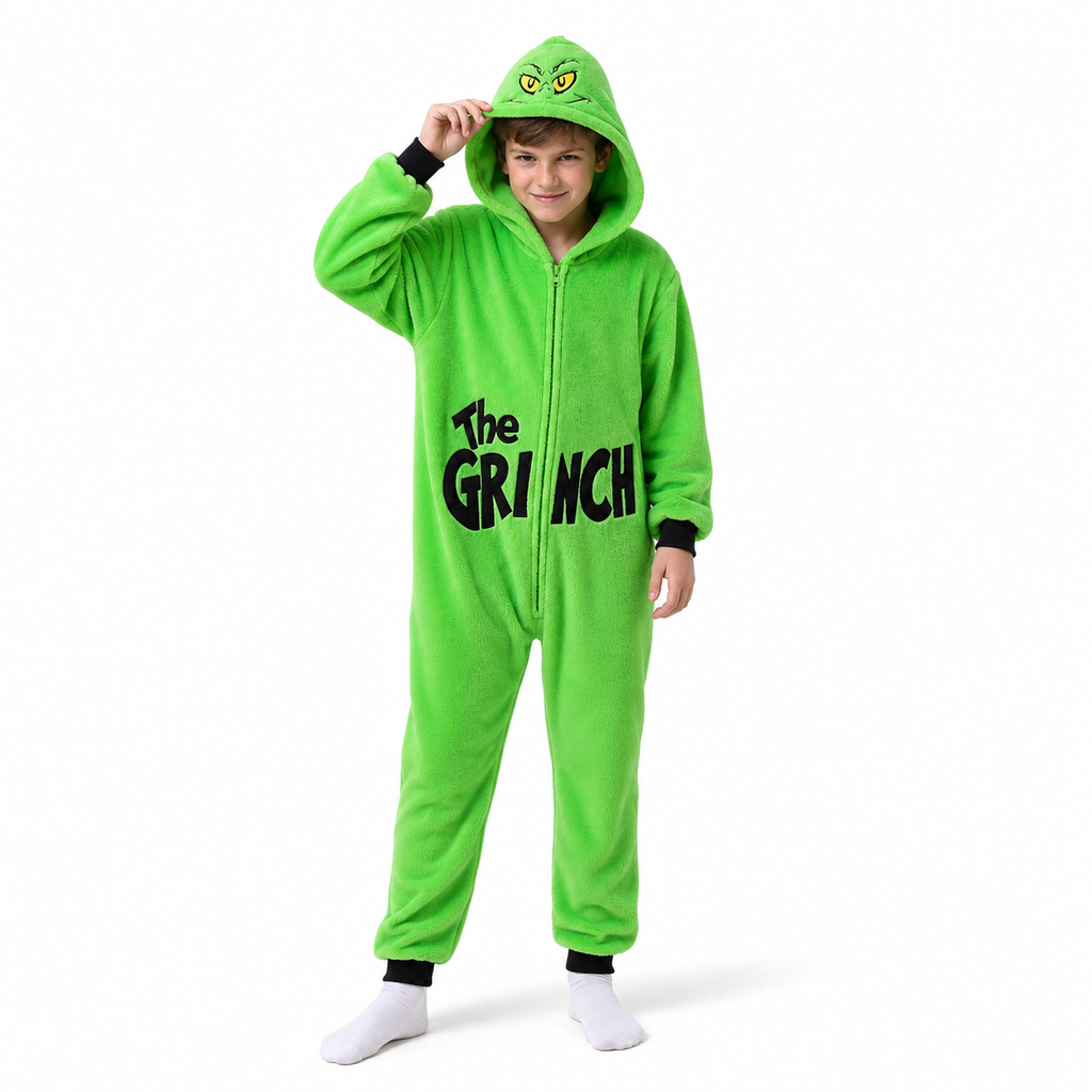 Kids Green Monster Kigurumi Onesie product detail 4