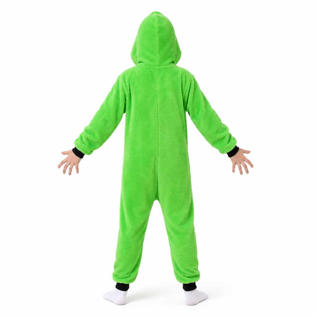 Kids Green Monster Kigurumi Onesie product detail 7