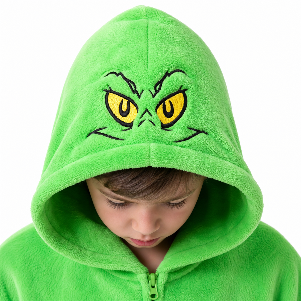 Kids Green Monster Kigurumi Onesie product detail 8