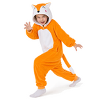 Kids Orange Fox Kigurumi Onesie product detail 3
