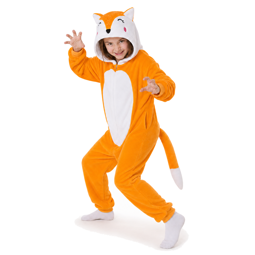Kids Orange Fox Kigurumi Onesie product detail 6