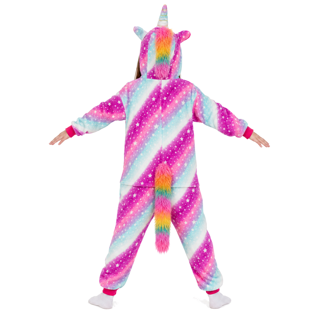 Kids Pink Blue Galaxy Pegasus Kigurumi Onesie product detail 7