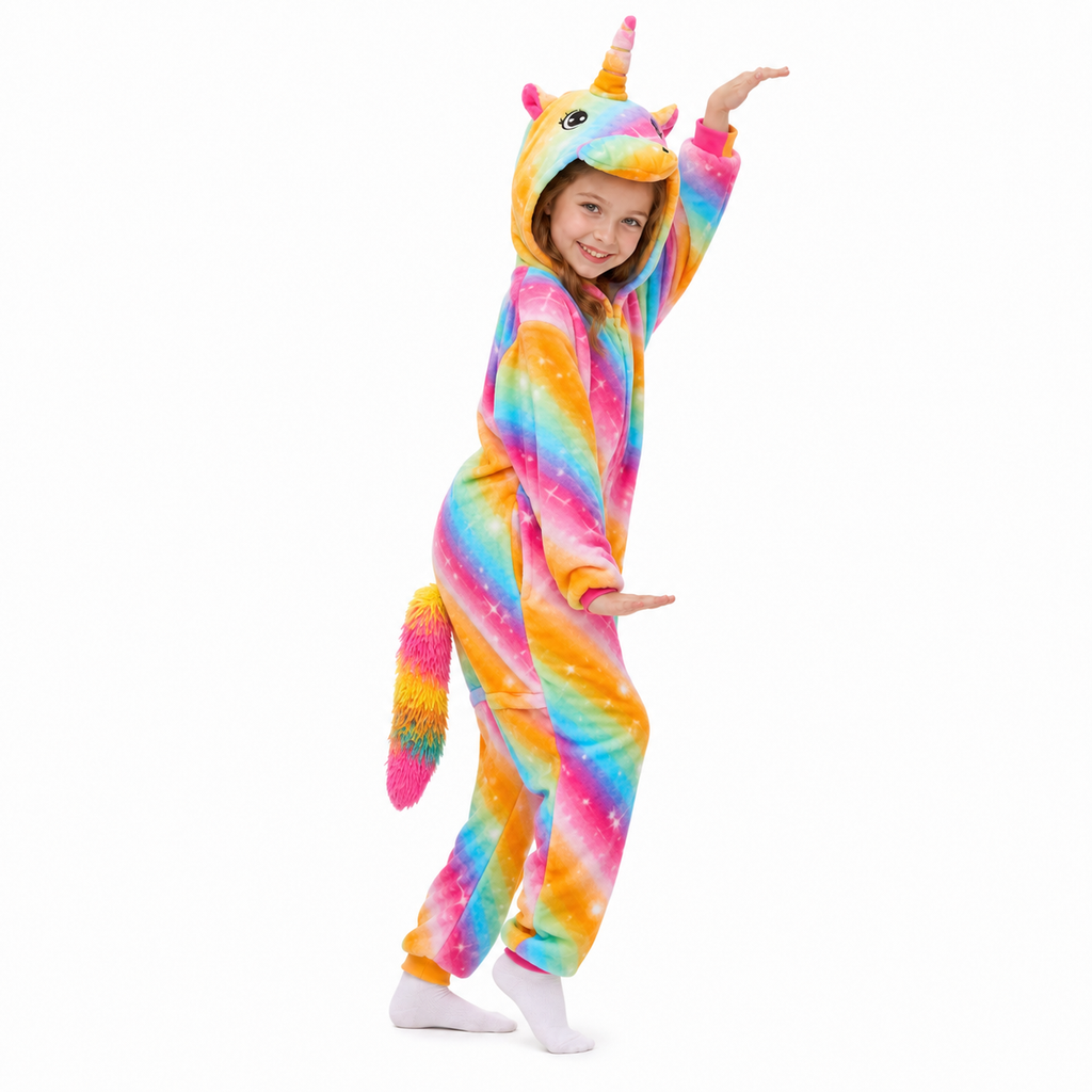 Kids Rainbow Galaxy Unicorn Kigurumi Onesie product detail 6