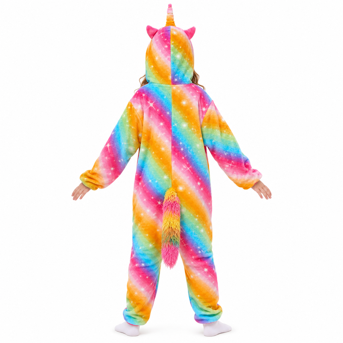 Kids Rainbow Galaxy Unicorn Kigurumi Onesie product detail 7