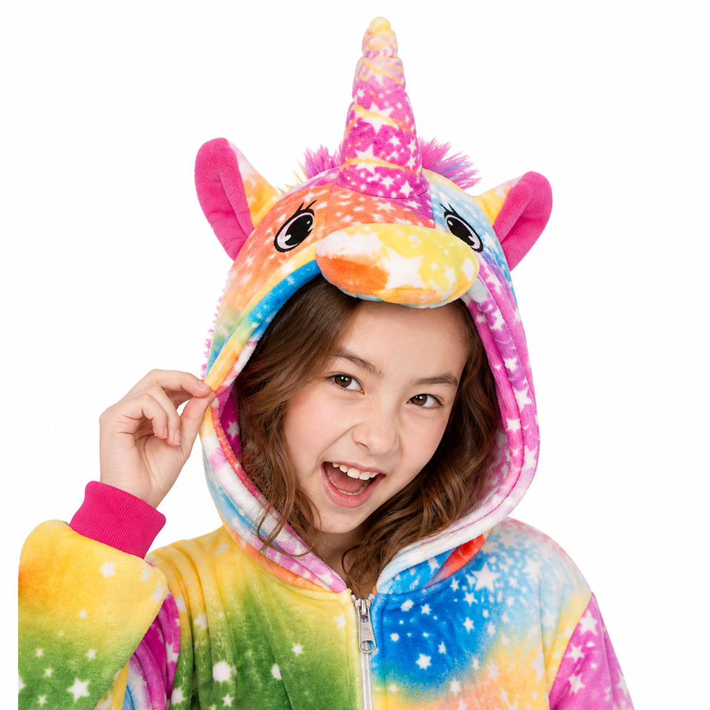 Kids Rainbow Star Pegasus Kigurumi Onesie product detail 2