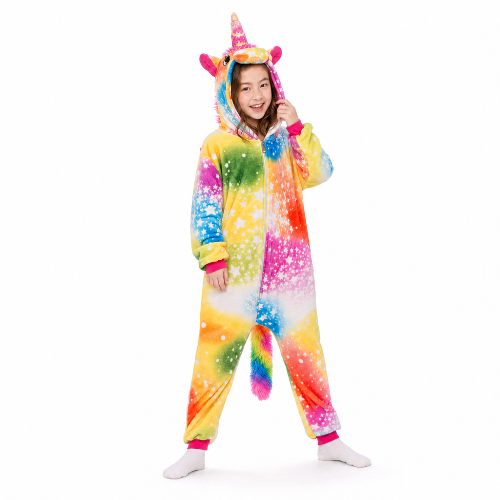Kids Rainbow Star Pegasus Kigurumi Onesie product detail 4