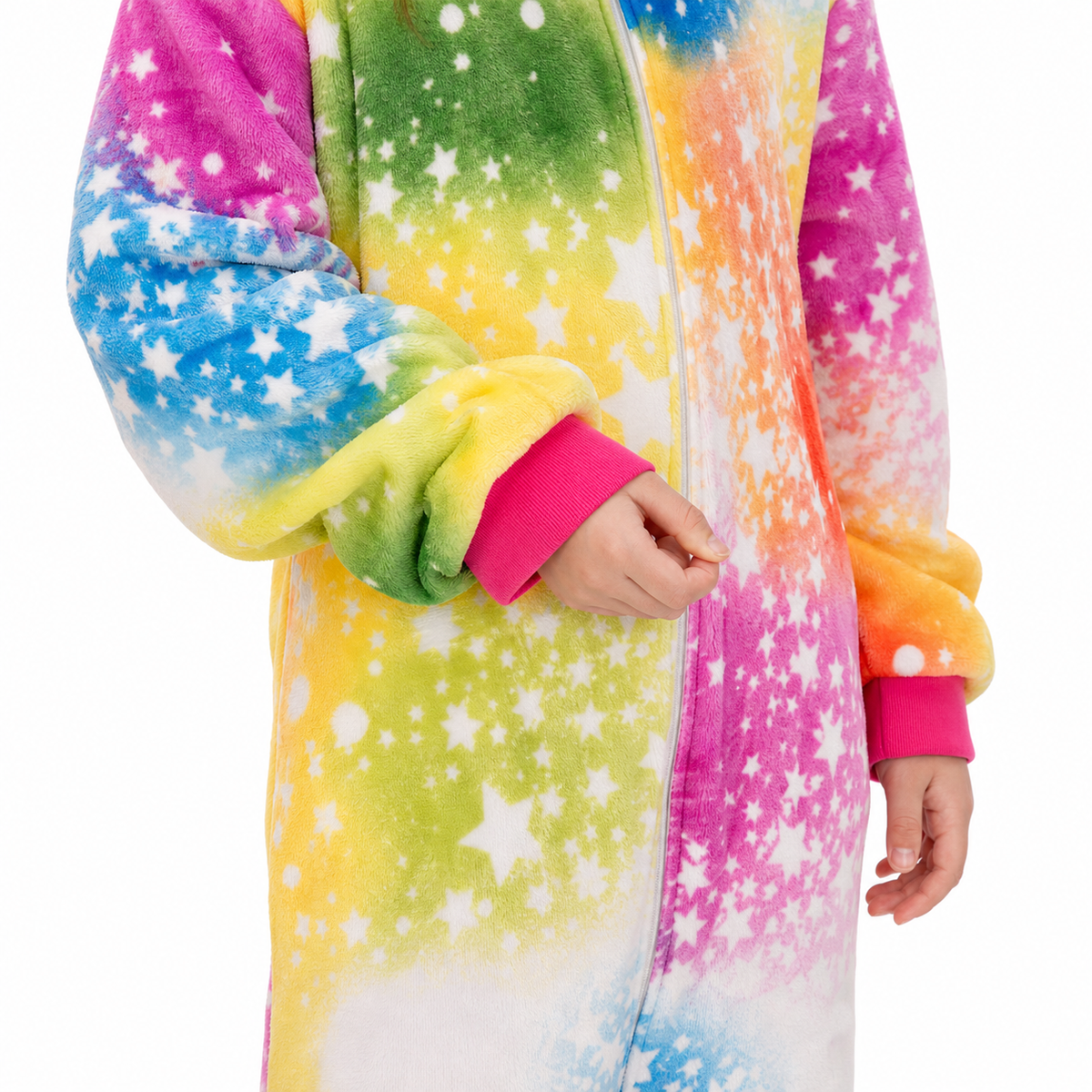 Kids Rainbow Star Pegasus Kigurumi Onesie product detail 5