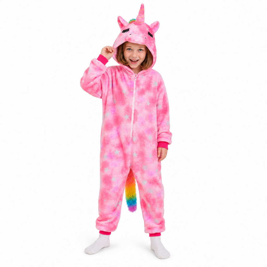 Kids Sleepy Pink Pegasus Kigurumi Onesie product detail 4