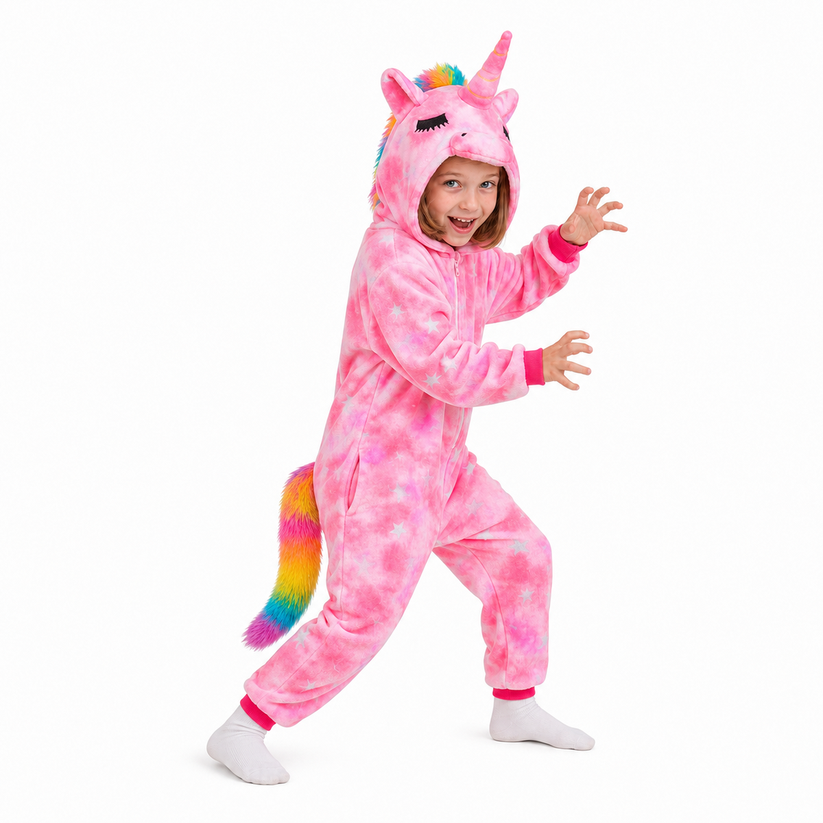 Kids Sleepy Pink Pegasus Kigurumi Onesie product detail 6