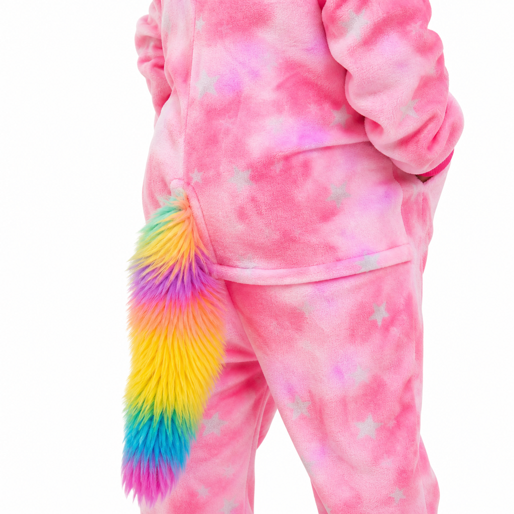 Kids Sleepy Pink Pegasus Kigurumi Onesie product detail 8
