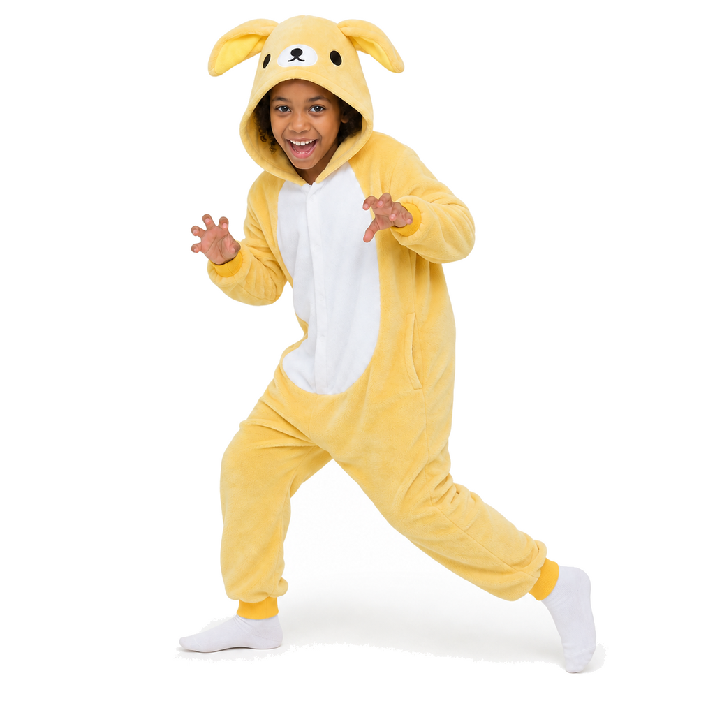 Kids Yellow Bear Kigurumi Onesie - product detail