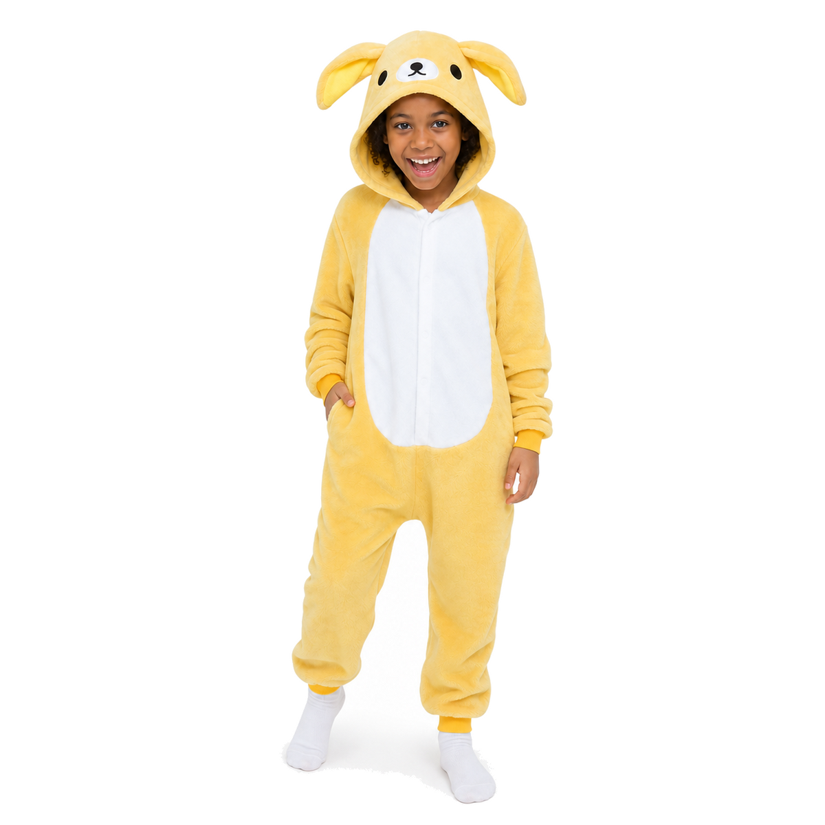 Kids Yellow Bear Kigurumi Onesie - product detail