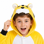 Kids Yellow Tiger Kigurumi Onesie - product detail