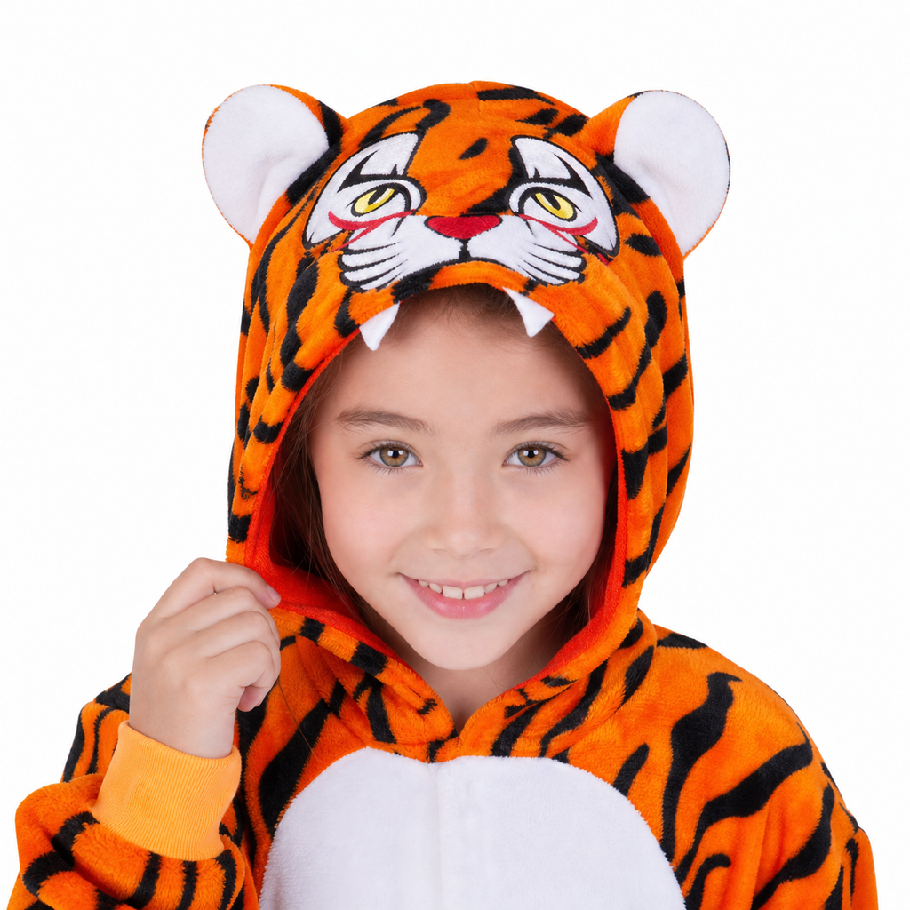 Orange Black Striped Tiger Kigurumi Onesie product detail 2