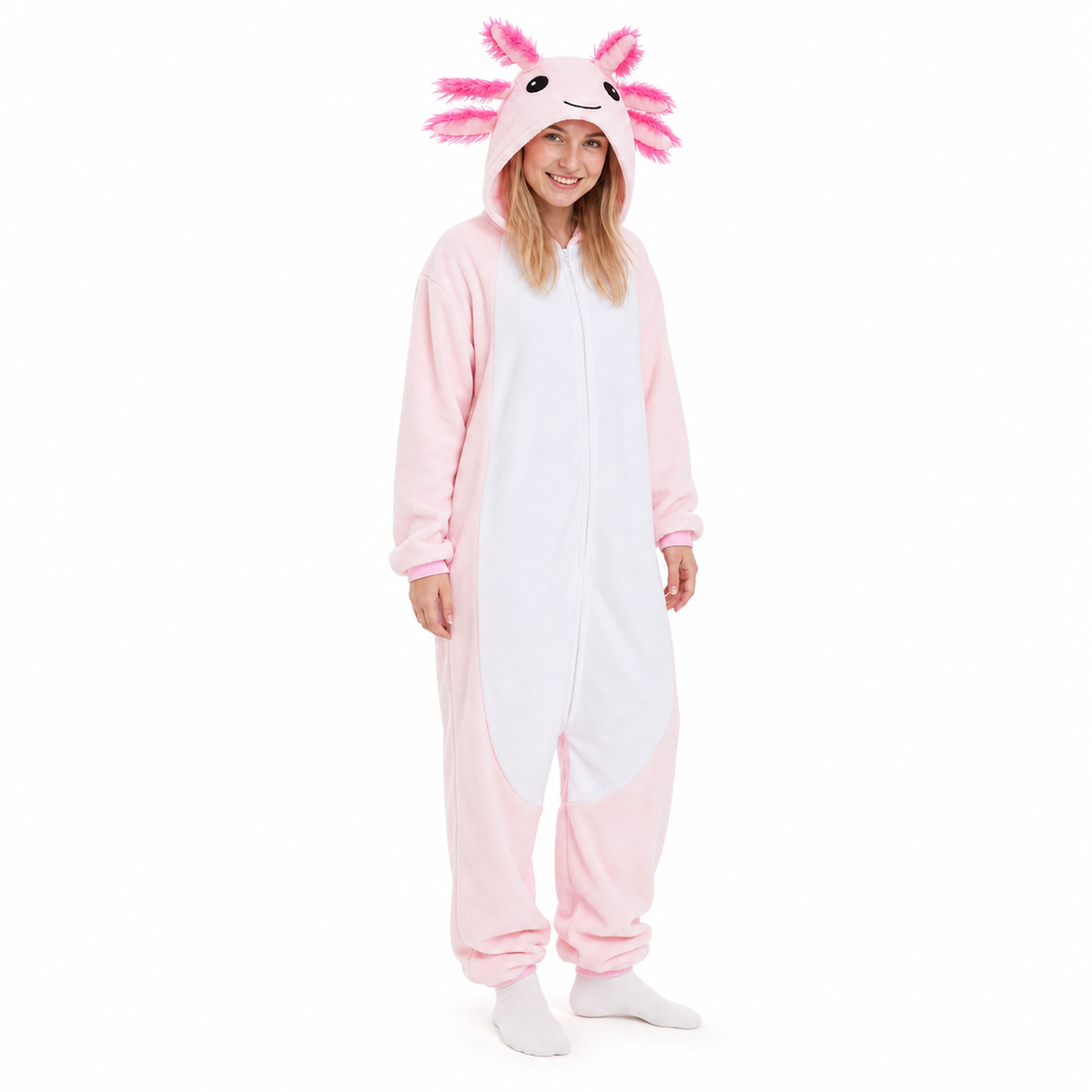 Pink Axolotl Kigurumi Onesie - product detail
