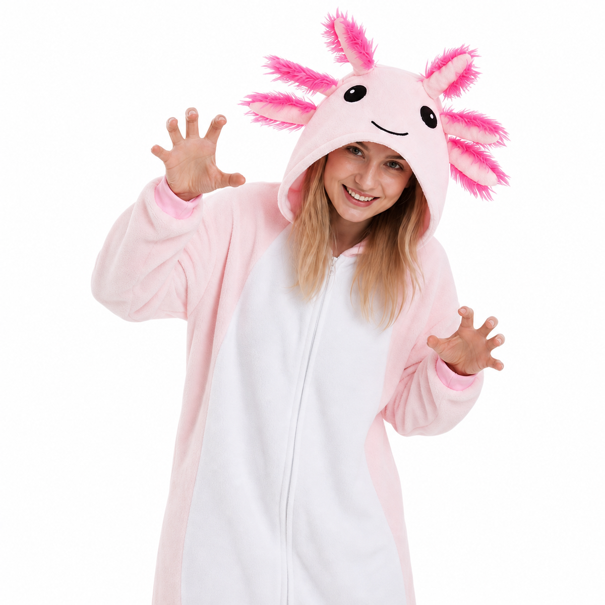 Pink Axolotl Kigurumi Onesie - product detail