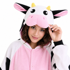 Pink Belly Cow Kigurumi Onesie - product detail