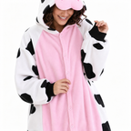 Pink Belly Cow Kigurumi Onesie - product detail
