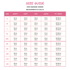 Pink Belly Cow Kigurumi Onesie - size guide